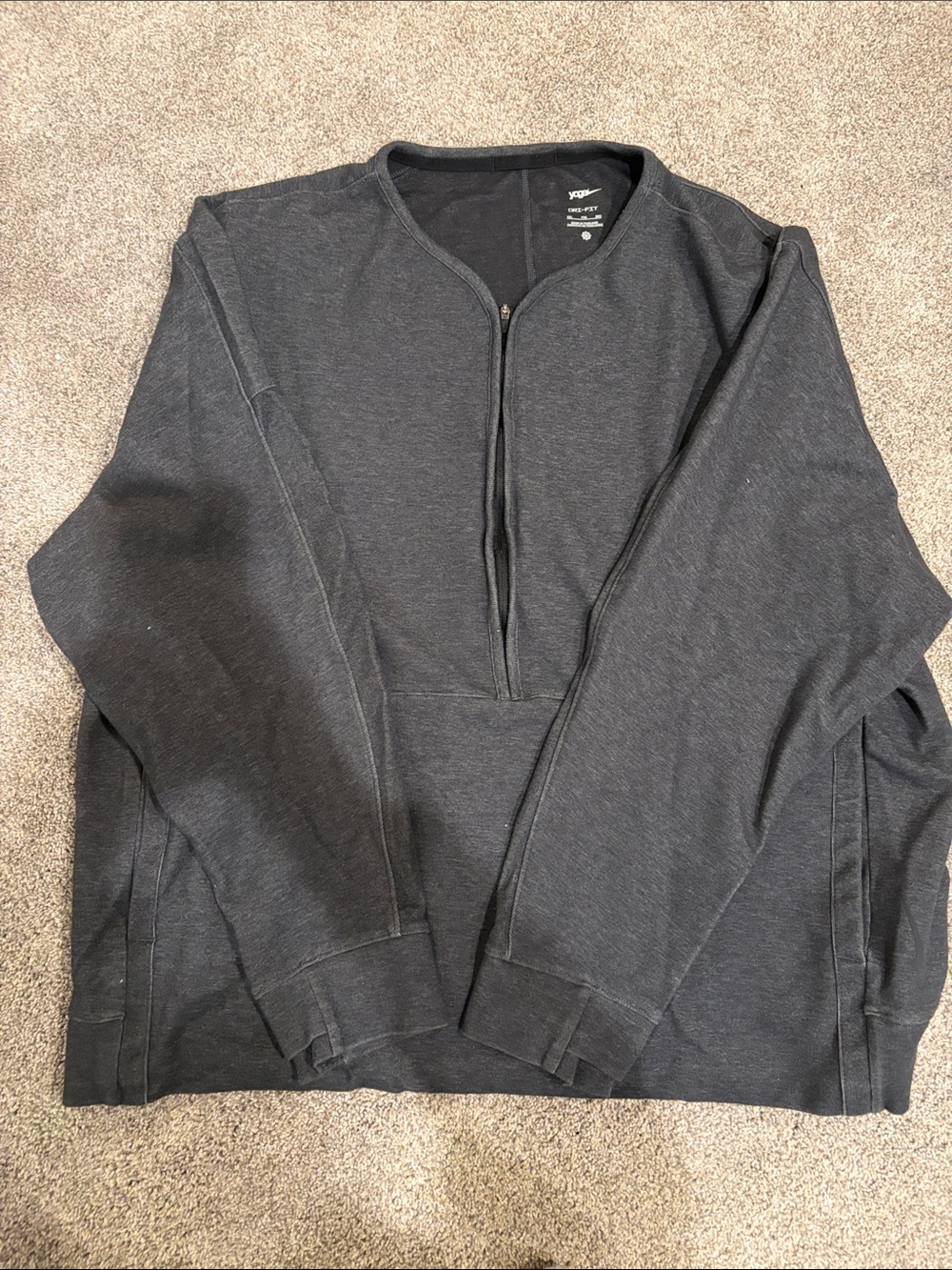 Men's Half-Zip Sweater Pullover - Dark Charcoal
